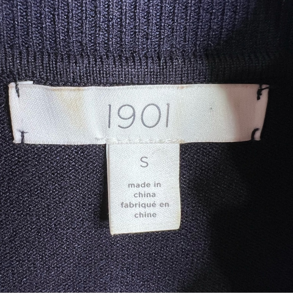 1901 Nordstrom French Striped Mock Neck Knit Dress Navy/Red Size S - Picture 9 of 16